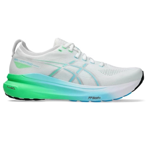 Asics Gel Kayano 31 - Mens Running Shoes - White/Bright Cyan