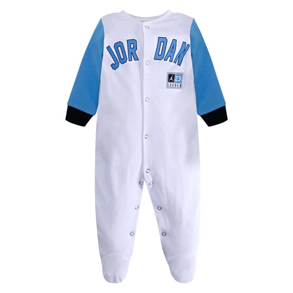 Jordan Footed Infant Coverall - White