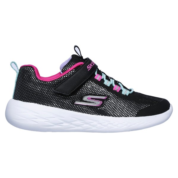 Skechers Go Run 600 Sparkle Run - Toddler Running Shoes - Black/Pink/Blue