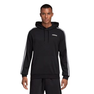 Adidas Essentials 3-Stripes Pullover Mens Hoodie - Black/White