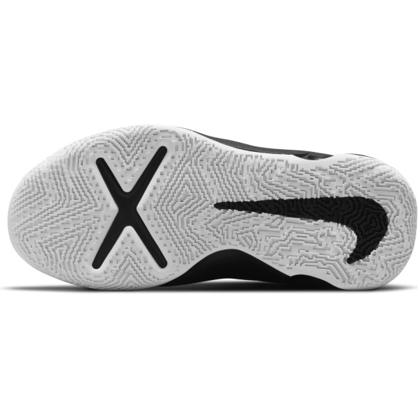 Nike Team Hustle D 10 GS - Kids Basketball Shoes - Black/Metallic Silver/Volt/White