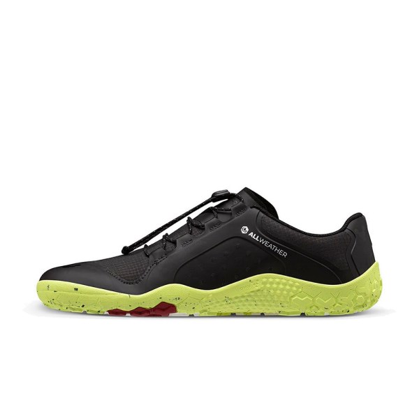 Vivobarefoot Primus Trail 2.0 All Weather FG - Mens Trail Running Shoes - Obsidian/Bio Lime