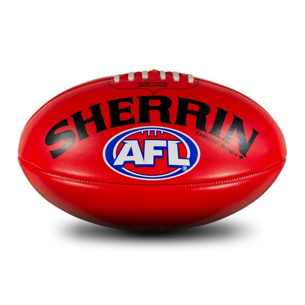 Sherrin PVC AFL Replica Football - Size 5 - Red