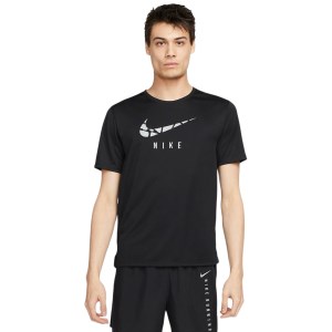 Nike Dri-Fit Run Division Mens Running T-Shirt - Black/Reflective Silver