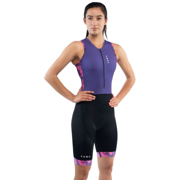 Sub4 Endurance Womens Triathlon Suit - Purple Print - Purple