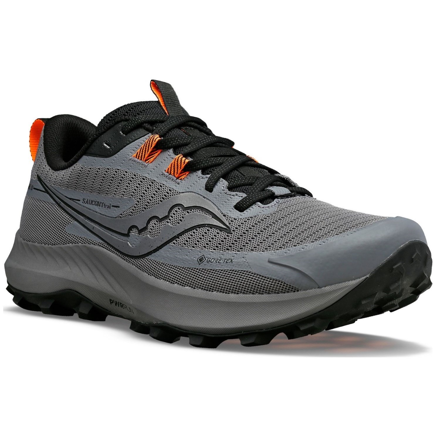 Saucony Peregrine 13 GTX - Mens Trail Running Shoes - Gravel/Black ...
