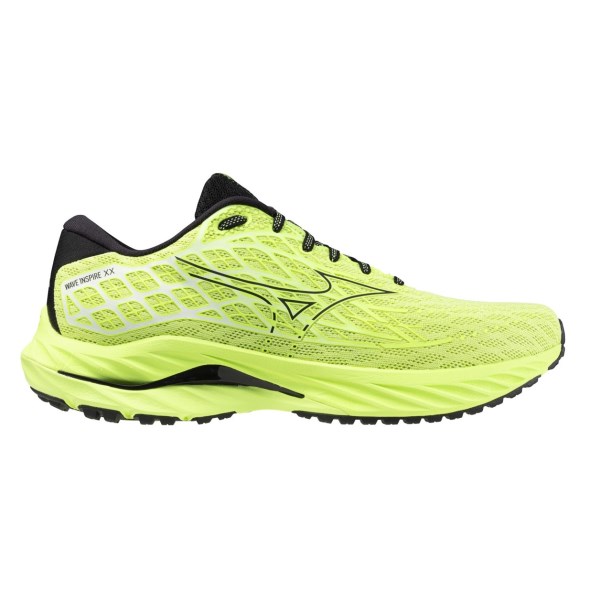 Mizuno Wave Inspire 20 - Mens Running Shoes - Mizuno Neo Lime/Black/Evening Primrose