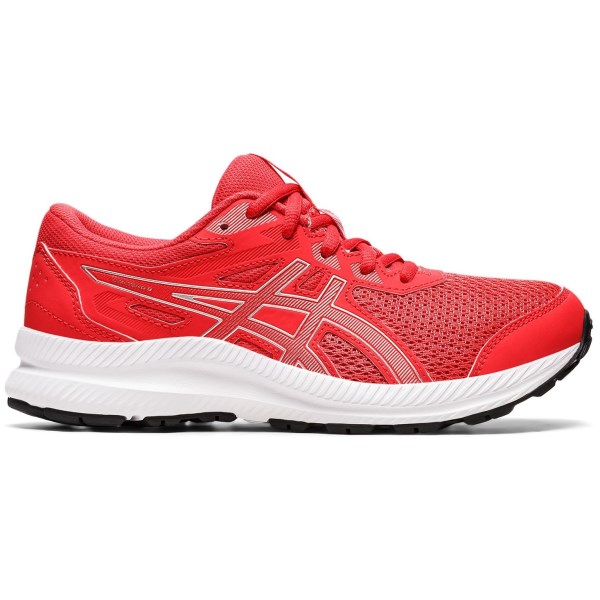 Asics Contend 8 GS - Kids Running Shoes - Red Alert/Pure Silver
