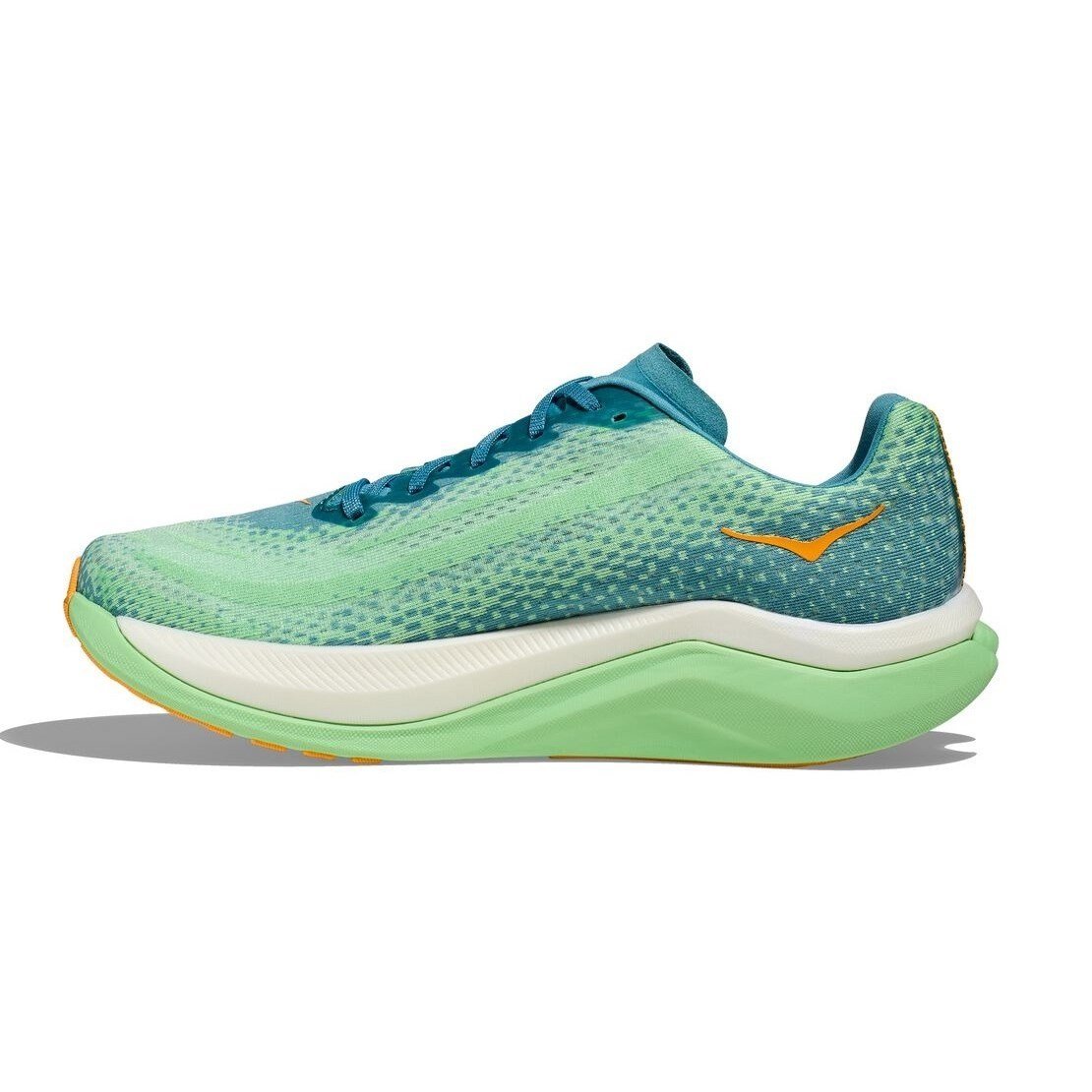 Hoka Mach X - Mens Running Shoes - Ocean Mist/Lime Glow | Sportitude