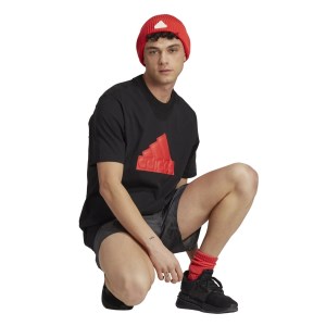 Adidas Future Icons Badge Of Sport Mens T-Shirt - Black/Bright Red