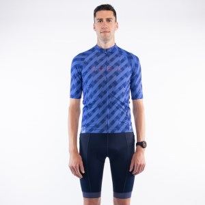 Sub4 Mens Cycling Jersey - Blue Cross