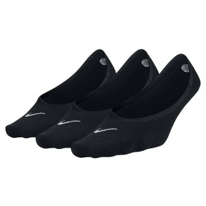 Nike Lightweight 3 Pack Unisex No-Show Socks - Black/White