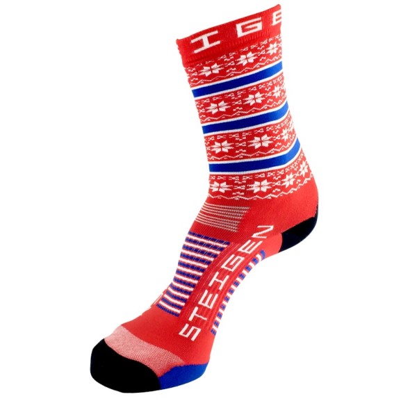Steigen Three Quarter Length Running Socks - Xmas Red