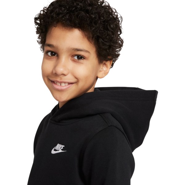 Nike Sportswear Club Kids Pullover Hoodie - Black/White