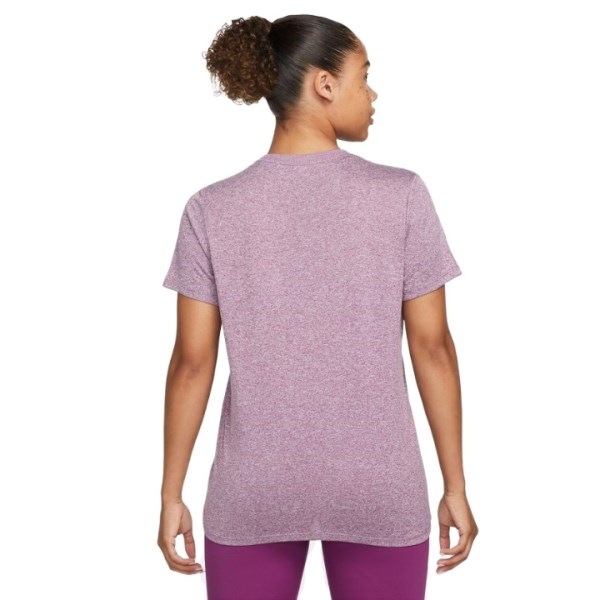 Nike Dri-Fit Womens Training T-Shirt - Viotech/Pure Heather/White