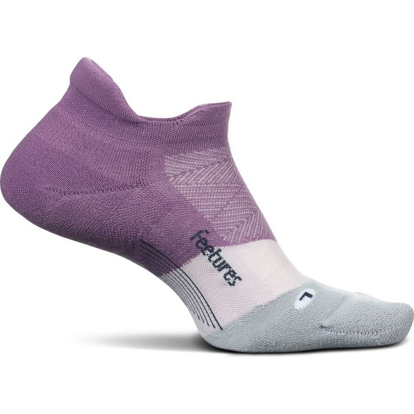 Feetures Elite Light Cushion No Show Tab Running Socks - Purple Nitro