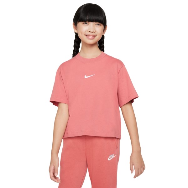Nike Sportswear Essential Boxy Kids Girls T-Shirt - Adobe
