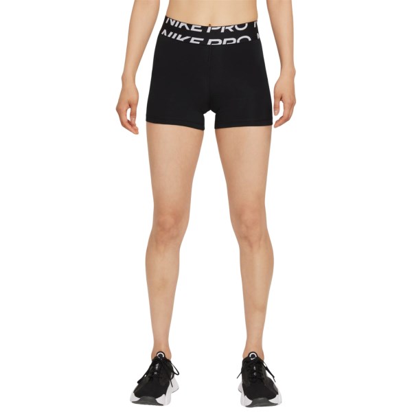Nike Pro Dri-Fit 3 Inch Graphic Womens Training Shorts - Black/White