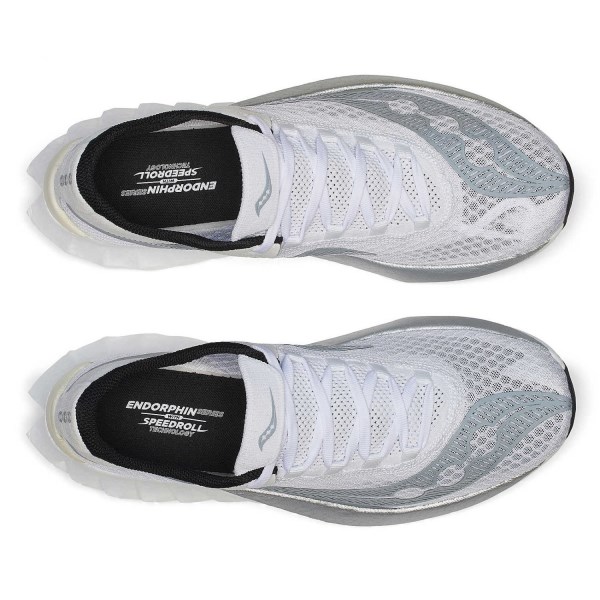 Saucony Endorphin Pro 4 - Mens Road Racing Shoes - White/Silver