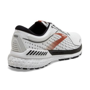 Brooks Adrenaline GTS 21 - Mens Running Shoes - White/Black/Orange