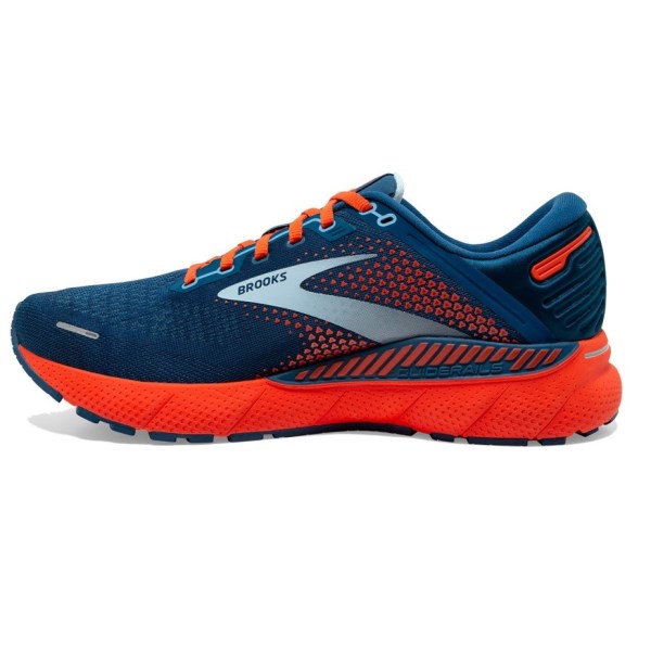 Brooks Adrenaline GTS 22 - Mens Running Shoes - Blue/Light Blue/Orange