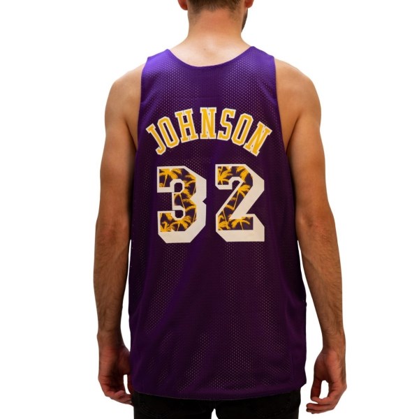 Mitchell & Ness Los Angeles Lakers Magic Johnson Reversible Mesh Mens Basketball Jersey - Purple