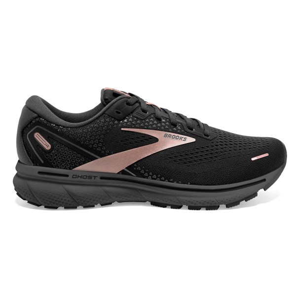 Brooks Ghost 14 - Womens Running Shoes - Black/Rose Gold/Grey
