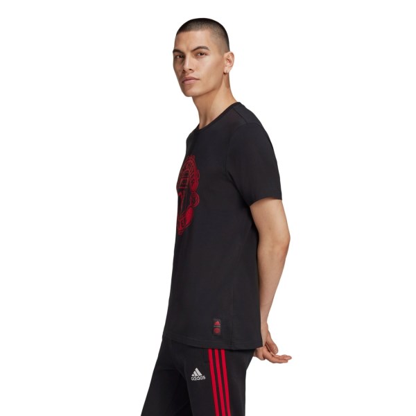 Adidas Manchester United DNA Graphic Mens T-Shirt - Black