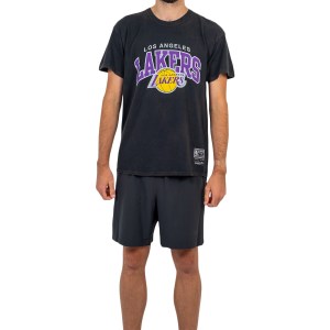 Mitchell & Ness Los Angeles Lakers Vintage Arch Mens Basketball T-Shirt - Vintage Black