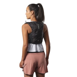 Salomon Active Skin 4 Set Womens Trail Running Vest With Flasks - Black