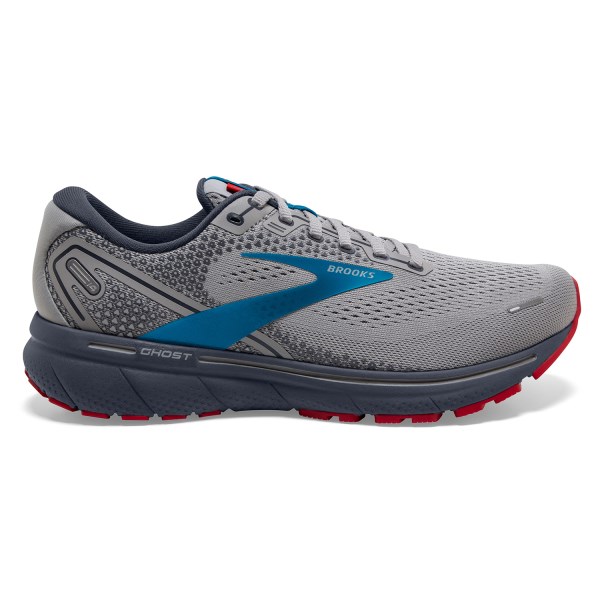 Brooks Ghost 14 - Mens Running Shoes - Grey/Blue/Red | Sportitude