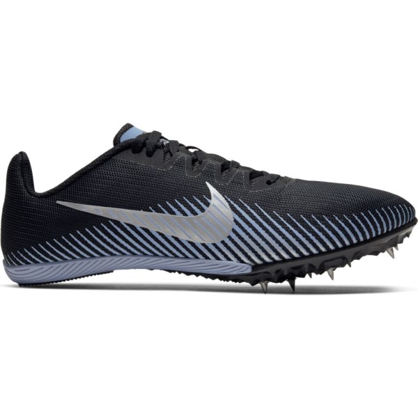 Nike Zoom Rival M 9 - Unisex Track Running Spikes - Black/Metallic Silver/Indigo Fog