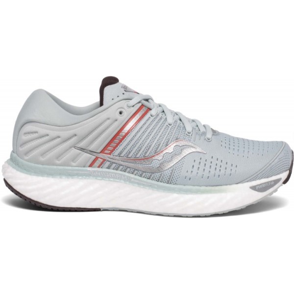 Saucony Triumph 17 - Womens Running Shoes - Sky Grey/Coral