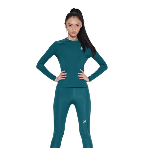 Skins Series-2 Womens Compression Long Sleeve Top - Light Teal