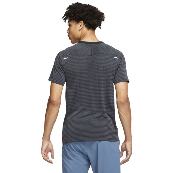 Nike TechKnit Ultra Mens Running T-Shirt - Black/Smoke Grey/Reflective Silver
