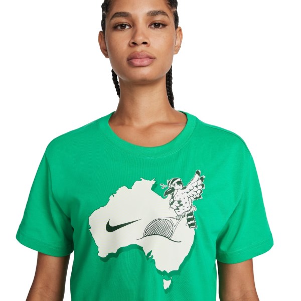 Nike Dri-Fit OZ Open Womens Short Sleeve T-Shirt - Stadium Green