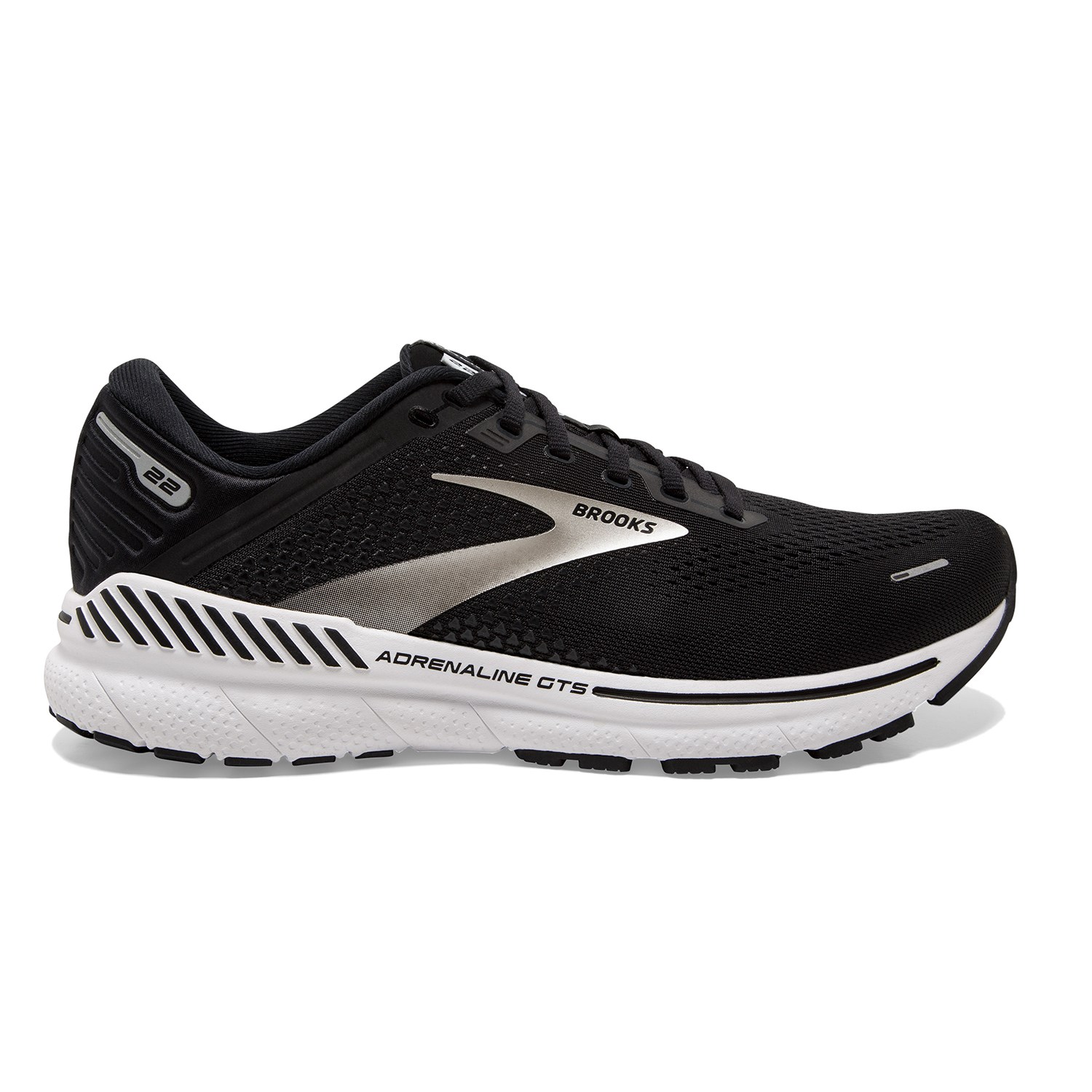 Brooks Adrenaline GTS 22 - Mens Running Shoes - Black/White | Sportitude