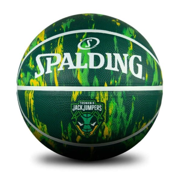 Spalding NBL Team Marble Series Tasmania Jackjumpers Outdoor Basketball - Green Multi