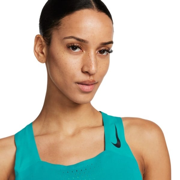 Nike Dri-Fit ADV AeroSwift Womens Running Singlet - Rapid Teal/Black