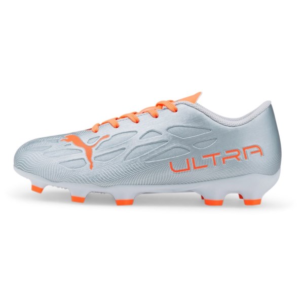 Puma Ultra 4.4 FG - Kids Football Boots - Diamond Silver/Neon Citrus