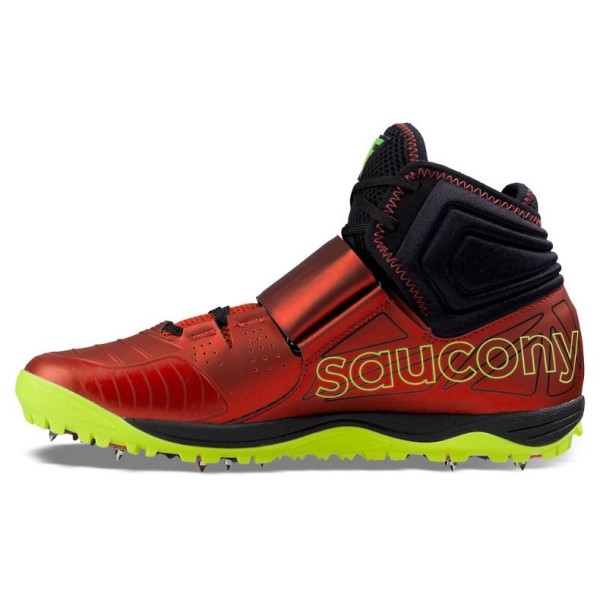 Saucony Lanzar Javelin 2 - Mens Throwing Spikes - Red/Citron