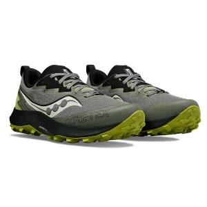Saucony Peregrine 14 GTX - Mens Trail Running Shoes - Bough/Olive