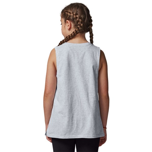 Running Bare Easy Rider Kids Girls Muscle Tank Top - Snow Marle