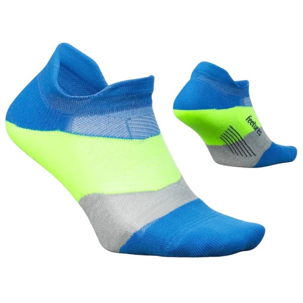 Feetures Elite Light Cushion No Show Tab Running Socks - Boulder Blue