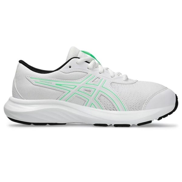 Asics Contend 9 GS - Kids Running Shoes - White/New Leaf