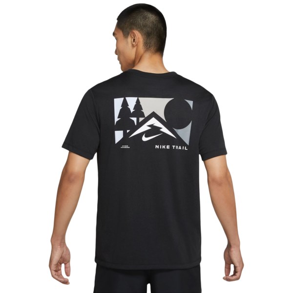 Nike Dri-Fit Trail Mens Running T-Shirt - Black