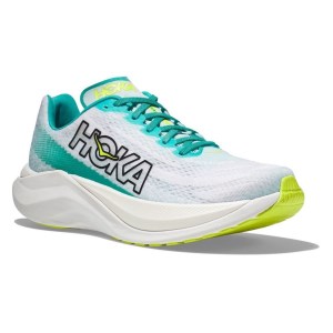 Hoka Mach X - Mens Running Shoes - White/Blue Glass