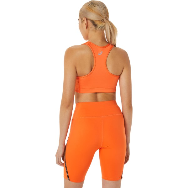 Asics Padded Womens Sports Bra - Nova Orange/Night Shade