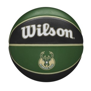 Wilson Milwaukee Bucks NBA Team Tribute Outdoor Basketball - Size 7