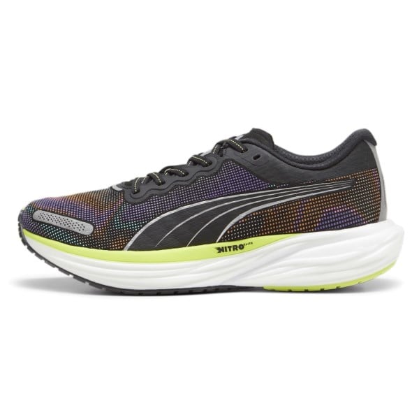 Puma Deviate Nitro 2 Psychedelic Rush - Mens Running Shoes - Black/Lime ...